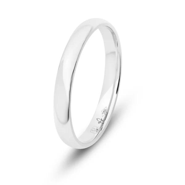 wedding ring in white gold 18K