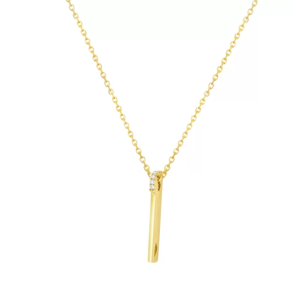 collier en or jaune 18K avec diamants VS