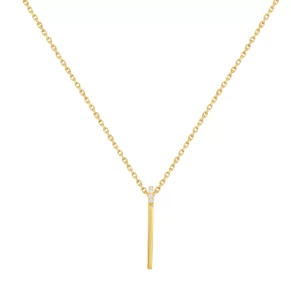 necklace in yellow gold 18K with diamonds VS