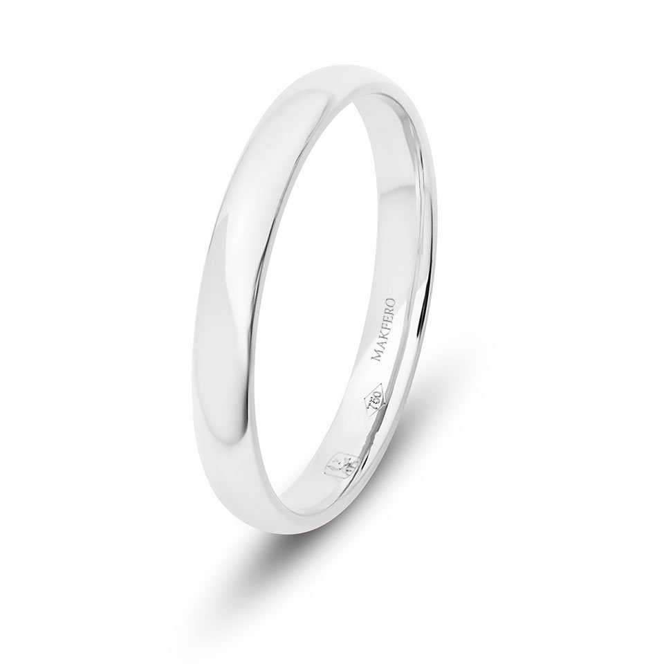 Thara polished wedding ring in 18k gold