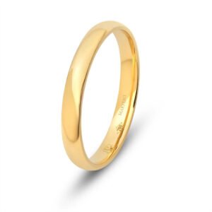 Thara polished wedding ring in 18k gold