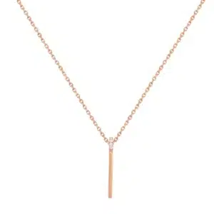 Triolet C necklace in 18K gold set with five diamonds, G-H color, VS-SI clarity