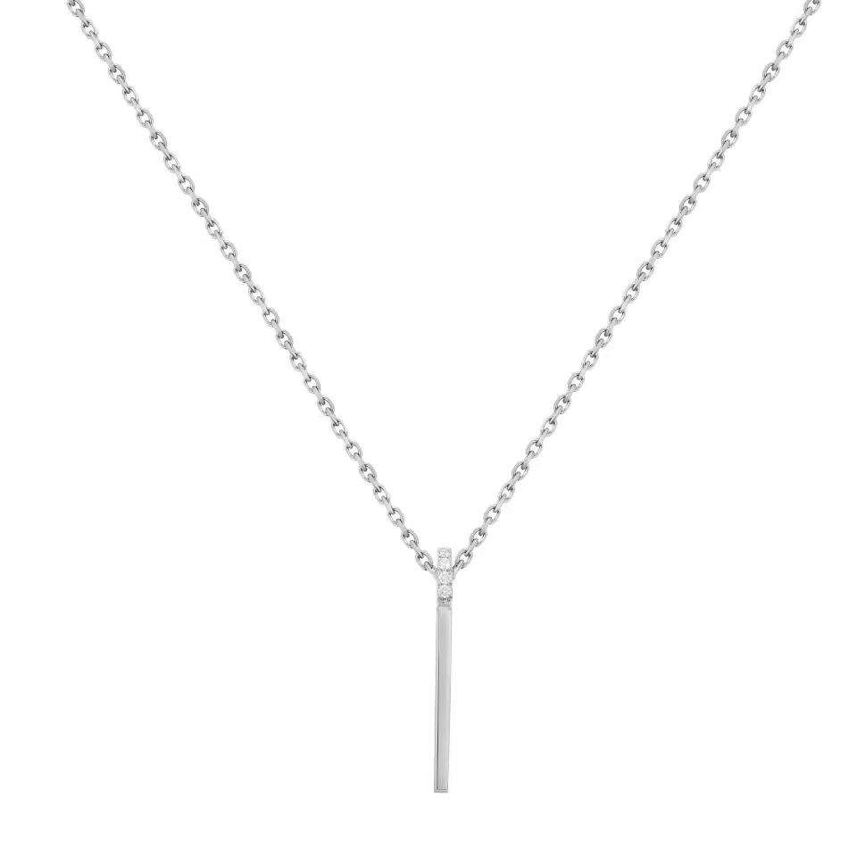 Triolet C necklace in 18K gold set with five diamonds, G-H color, VS-SI clarity