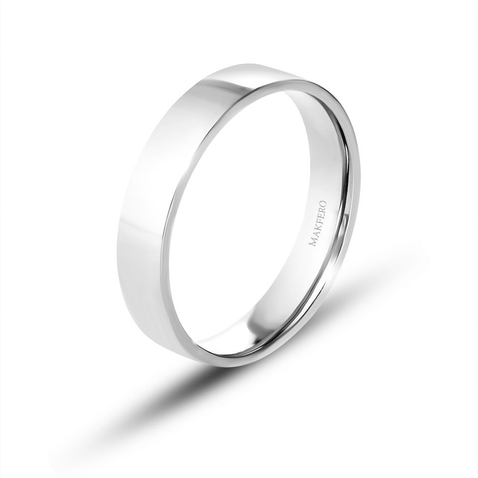 Xénia wedding ring in polished gold with brilliant surface finish