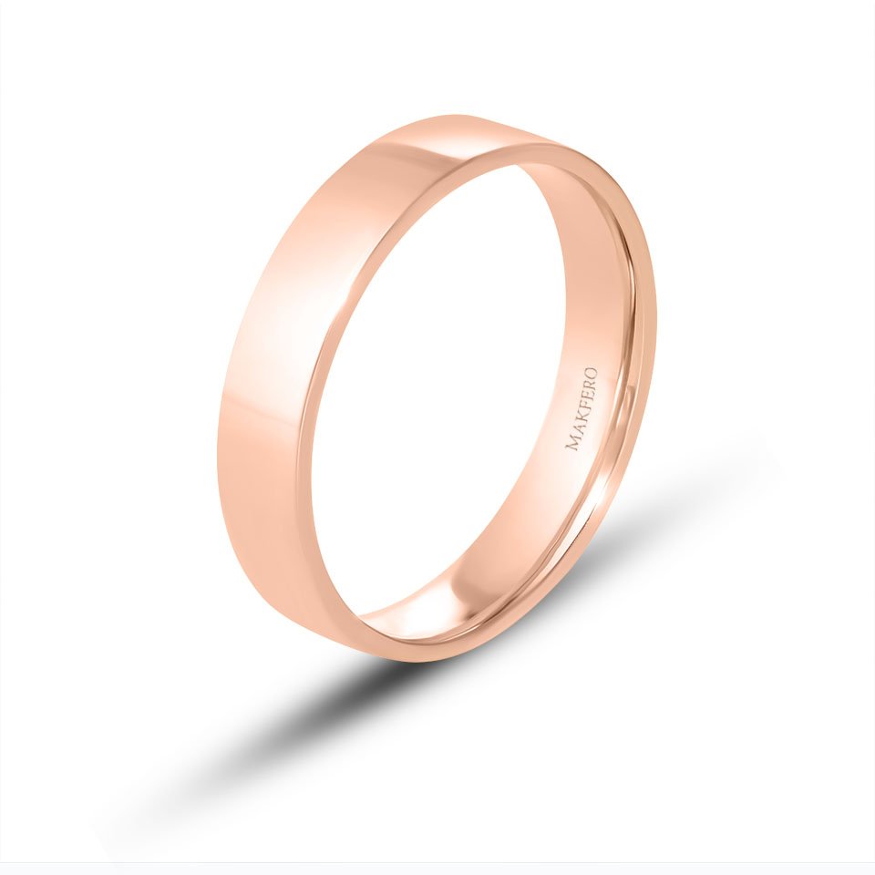 Xénia wedding ring in polished gold with brilliant surface finish