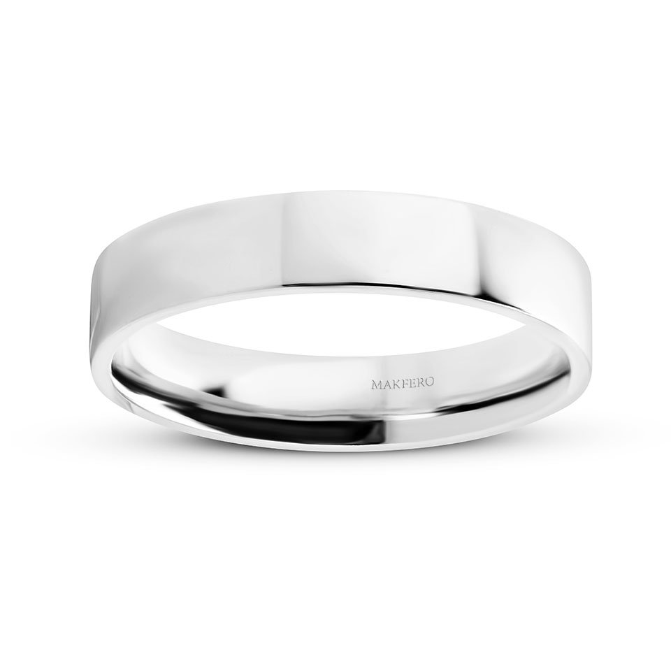 Xénia wedding ring in polished gold with brilliant surface finish